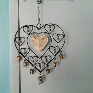 New in pkg. Iron heart wind chime